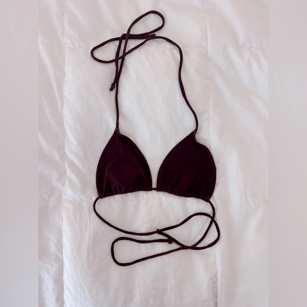 Gnash Swimwear Towelling String Bikini Top US 6